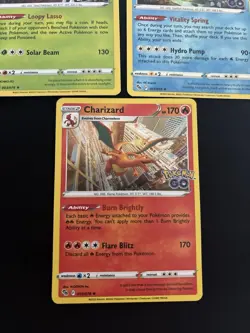 Pokemon TCG Pokemon GO 2022 Venusaur Blastoise Charizard Lot 3 Cards NM - Image 5