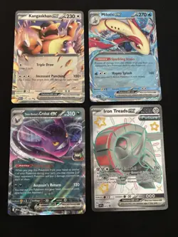 Pokemon TCG 4 EX Card Lot Kangaskhan 115, Crobat 122, Milotic 42, Iron Treads 73 - Image 1