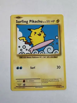 Pokemon TCG Surfing Pikachu Card 111/108 Evolutions Secret Rare - Image 1