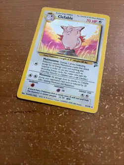Pokemon Clefable Holo Rare Card 5/130 Base Set 2 Heavy Played - Image 3