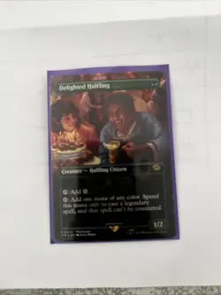 Delighted Halfling Borderless Foil Magic Card LOTR Lord of the Rings Edition - Image 1