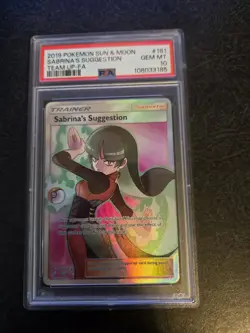 Pokemon Sabrina's Suggestion Team Up Full Art #181/181 PSA 10 Gem Mint - Image 1