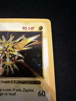 Pokemon TCG Zapdos 16/102 Base Set Shadowless Holo Rare - Image 4