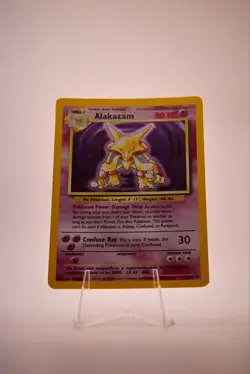 Wizards Alakazam Base Set Holo Rare 1/102 1999 Stage 2 Psychic Pokemon TCG - Image 1