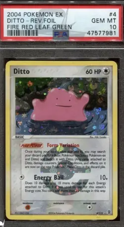 Pokemon 2004 Ditto 4/112 FireRed & LeafGreen Reverse Holo PSA 10 - Image 2