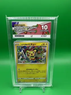 Mischievous Pichu Promo 214/SV-P Japanese Ace Grading Gem Mint 10 Pokemon - Image 1