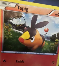 Tepig 15/114 - Black & White - Cosmos Holo - SWIRL - Pokemon TCG - NM - Image 3