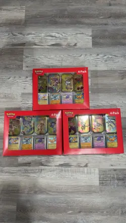 Pokemon TCG Scarlet Violet 151 Mini Tin 4 tin Sam’s Club Factory Sealed 25 packs - Image 1