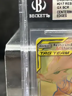 Reshiram & Charizard GX Pokemon Unbroken Bonds 217/214 Full Art Secret BGS 8.5 - Image 3