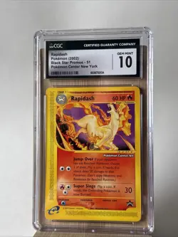 Rapidash CGC 10🔥 Pokemon Center Stamp 51/53 Wotc Promo Regular - Image 1