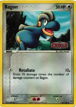 Pokemon TCG Bagon 43/108 Power Keepers Reverse Holo DMG - Image 1