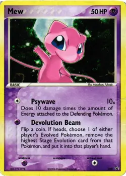 Pokemon TCG Mew Black Star Promo 040 Rare Holo DMG - Image 1
