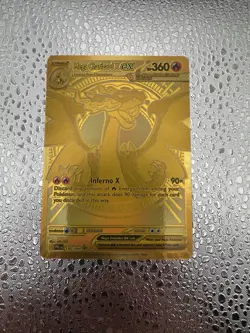 2025 Pokemon Mega Charizard X Ex Phantasmal Flames Gold Mega Hyper Rare #130 - Image 1