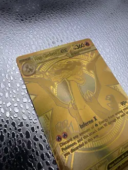 2025 Pokemon Mega Charizard X Ex Phantasmal Flames Gold Mega Hyper Rare #130 - Image 2