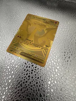 2025 Pokemon Mega Charizard X Ex Phantasmal Flames Gold Mega Hyper Rare #130 - Image 3