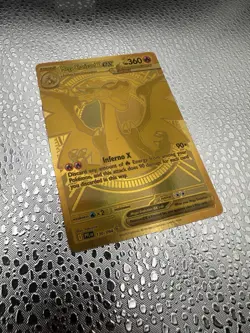 2025 Pokemon Mega Charizard X Ex Phantasmal Flames Gold Mega Hyper Rare #130 - Image 4