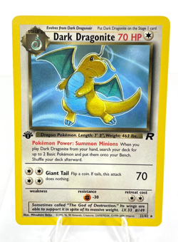 1st Edition Dark Dragonite 22/82 - Team Rocket - Non Holo Rare - Pokemon - NM - Image 1