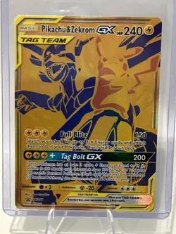 Pokemon Pikachu & Zekrom GX SM248 SM Promos TAG TEAM GX Promo Holo English - Image 1