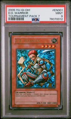 Yugioh D.D. Warrior TP7-EN001 Ultra Rare PSA 9 Tournament Pack 7 Yu-Gi-Oh - Image 1