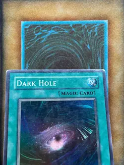 Yugioh Dark Hole LOB-052 Super Rare 1st Ed GLOSSY PRINT HP - Image 4