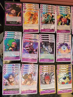 One Piece OP-05 Card Lot - Full Rare Playsets x4 NM English + Booster Box - Image 5