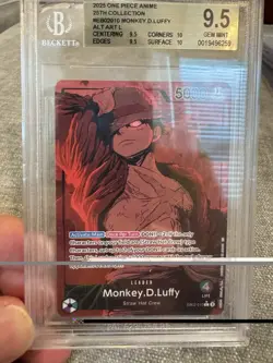 One Piece Monkey D Luffy EB02-010 Leader Parallel BGS 9.5 - Image 1