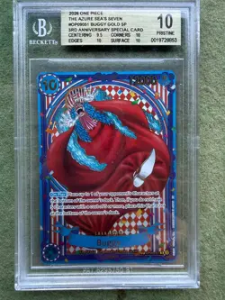 3rd Anniversary GOLD Buggy SP OP-14 One Piece TCG OP09-051 BGS 10 Three 9.5 Subs - Image 1