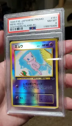 1999 Pokemon Japanese Promo Southern Islands 151 Mew-Holo Card PSA 8 - Image 3