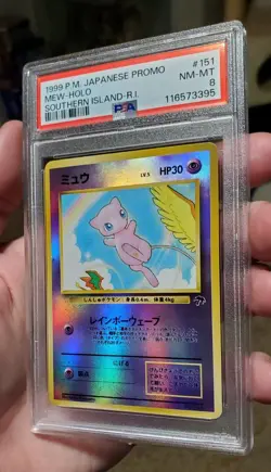 1999 Pokemon Japanese Promo Southern Islands 151 Mew-Holo Card PSA 8 - Image 5