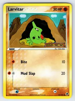 Larvitar 51/101 2006 EX Dragon Frontiers Pokemon Card TCG Reverse Holo - VLP - Image 1