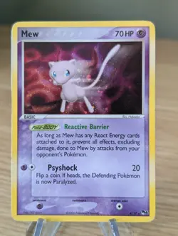 Mew 4/17 POP Series 4 Promo Pokemon Card Holo Foil Rare Swirl LP - Image 1