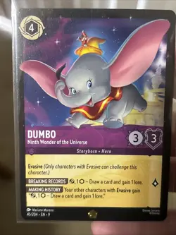Lorcana Fabled Dumbo Ninth Wonder of the Universe Legendary Non-Foil Card - Image 3