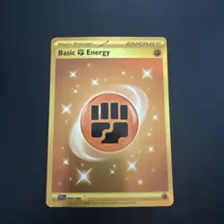 Pokemon TCG Basic Fighting Energy Scarlet & Violet Holo Card 258/198 Gold - Image 1