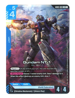 Gundam NT-1 GD-03-001 LR Gundam Card Game English Steel Requiem - Image 1