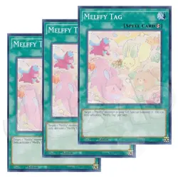 Yugioh - Melffy Tag x 3 - 1st Edition NM - Plus Free Holographic Card - Image 1