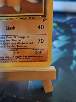 Pokemon TCG Dugtrio Base Set 2 Unlimited Rare Card 23/130 LP+ Clean - Image 4