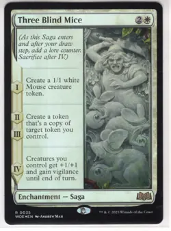 MTG Wilds Of Eldraine Foil Card #35 Three Blind Mice - Image 1