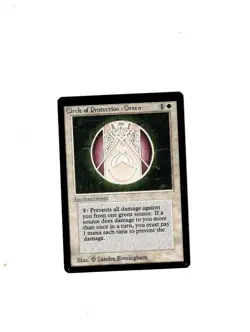 Magic the Gathering CIRCLE OF PROTECTION GREEN Beta MTG - Image 1