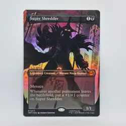 Super Shredder M 0217 Borderless Silhouette Magic the Gathering TMNT (FOIL) - Image 1