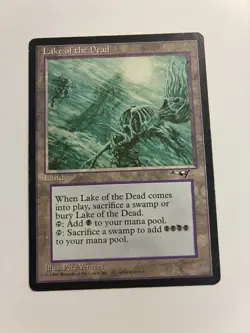 MTG Lake of the Dead Alliances 1996 Rare Land Reserved List MP/HP - Image 1