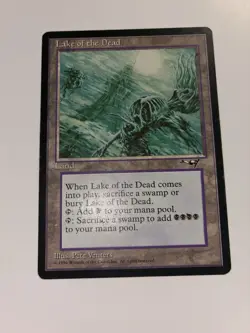 MTG Lake of the Dead Alliances 1996 Rare Land Reserved List MP/HP - Image 2