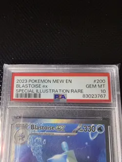 2023 POKEMON MEW EN-151 SPECIAL ILLUSTRATION RARE #200 BLASTOISE EX PSA 10 - Image 2