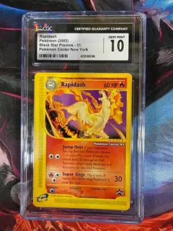 Rapidash CGC 10🔥 Pokemon Center Stamp 51/53 Black Star Promo Regular - Image 1