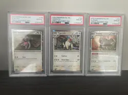 POKEMON Triple Whammy Slakoth SWIRL (POP 12) Vigoroth Slaking Cosmos Holo PSA 10 - Image 1