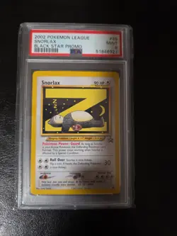Pokemon 2002 Snorlax Black Star Promo League #49 PSA 9 - Image 1