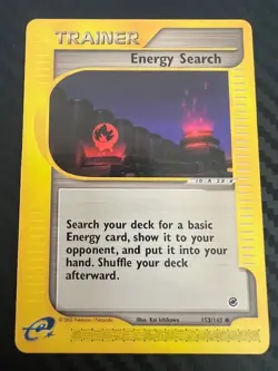 Pokemon TCG Expedition Base Set Energy Search 153/165 LP - Image 1