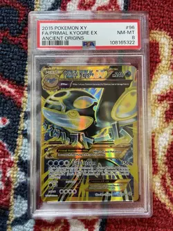Primal Kyogre EX #96 Pokemon Ancient Origins PSA 8 - Image 1