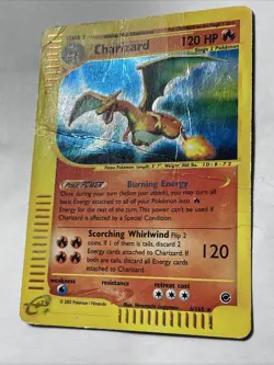 2002 Expedition Charizard Holo Hyper Beam SWIRL🌀 #6 WOTC EReader Pokemon TCG HP - Image 3