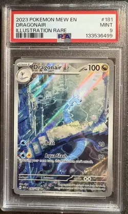 Pokemon TCG Dragonair Illustration Rare Card 181/165 Scarlet & Violet 151 PSA 9 - Image 1