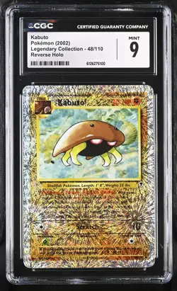 CGC 9 MINT Kabuto 2002 Legendary (Collection) 48/110 Reverse Holo Pokemon Card - Image 1